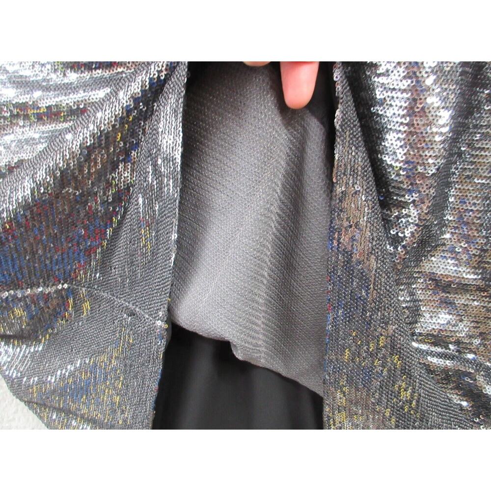 NWT Ralph Lauren Women Sz 12 Silver Sequined Party Cocktail Dress Round Neck - Picture 8 of 16
